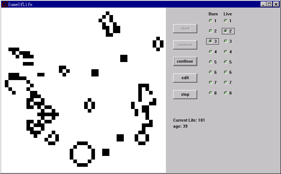 生命游戏——元胞自动机程序实现C++