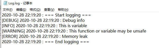 C++ 实现一个日志类