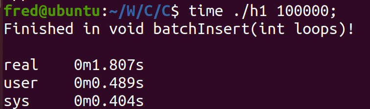 C++ insert into table in bulk