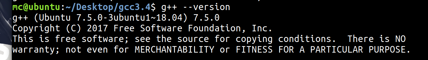 Ubuntu18.04将高版本gcc7.5降低为低版本gcc3.4
